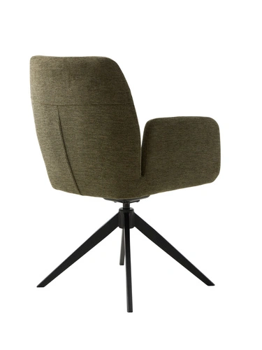 Fotel obrotowy Rossa Unique zielony do salonu nowoczesny tapicerowany z podłokietnikami