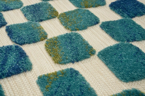 Dywan nowoczesny Calma 160x230 beżowo-zielony do salonu i na taras łatwy w czyszczeniu Carpet Decor