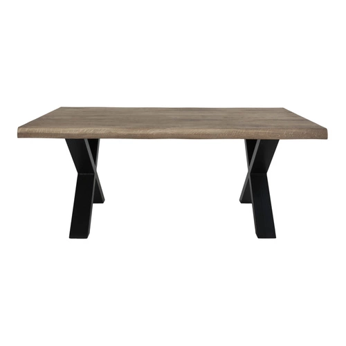 Stolik kawowy Toulon prostokątny 70x120 cm dębowy industrialny do salonu Intesi