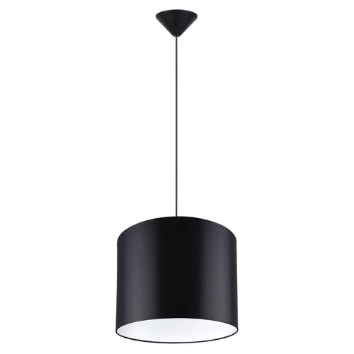 Lampa wisząca czarna NOVA 30 minimalistyczna z tkaniny do salonu regulowana wysokość