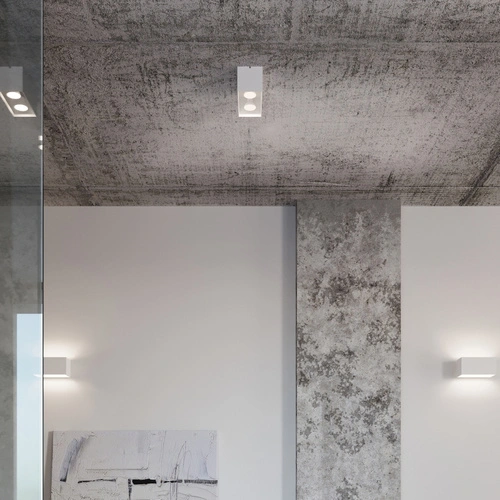 Kinkiet ścienny QUAD MAXI biały nowoczesny aluminiowy do salonu i sypialni Sollux Lighting