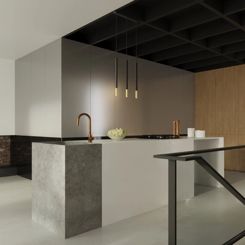 Lampa wisząca Mozaica czarna złota 3-punktowa nowoczesna do salonu kuchni nad wyspę