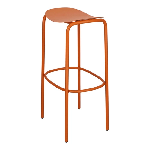 Hoker metalowy Trick 75 cm pomarańczowy nowoczesny bez oparcia do kuchni i ogrodu SCAB Design