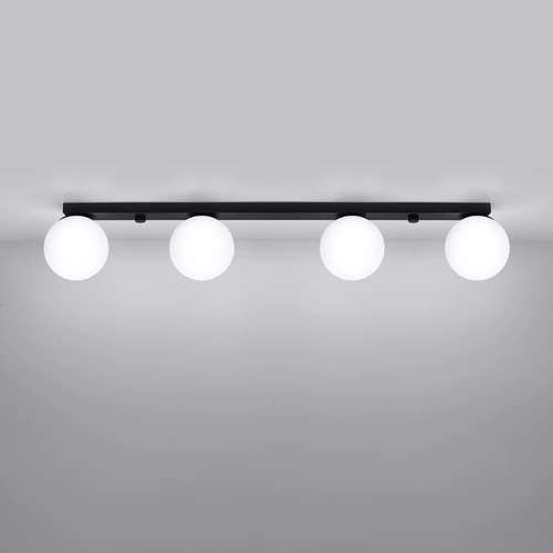 Plafon sufitowy nowoczesny YOLI 4 czarny metalowy do salonu i sypialni SOLLUX LIGHTING