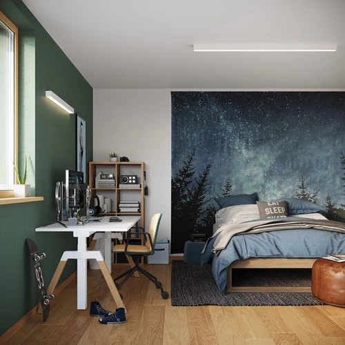 Plafon sufitowy LED Pinne 150 cm biały nowoczesny do salonu i kuchni Thoro