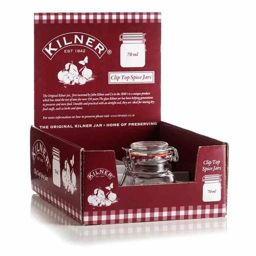 Słoik 0,07l, Square Clip Top Jar KILNER