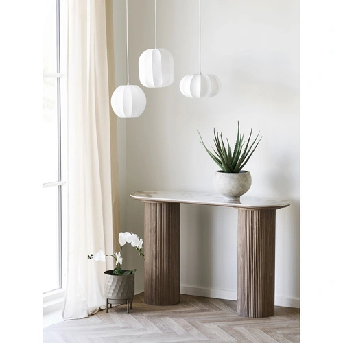 Lampa wisząca kula Coventry biała 25 cm nad stół do jadalni