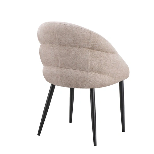 Krzesło Solla beżowe tapicerowane welur do jadalni i salonu Intesi