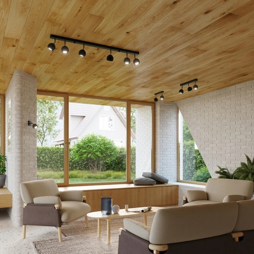 Plafon sufitowy OCULARE 2 czarny nowoczesny LED do salonu kuchni lub sypialni 30 cm