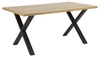 Stół do jadalni Wales Cross 160x90 nowoczesny industrialny drewniany blat czarne nogi Actona