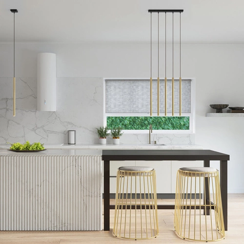 Lampa sufitowa Pastelo 5L nowoczesna złota regulowana do salonu i jadalni SOLLUX