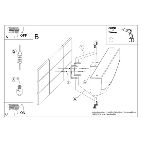 Nowoczesny kinkiet ścienny LED JORUN biały 60 cm do sypialni i salonu nad lustro