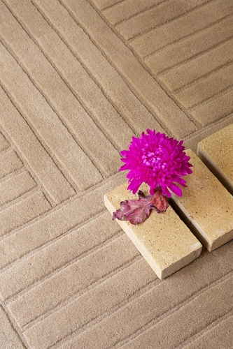 Dywan wełniany Decor Desert Warm Sand 140x200 nowoczesny do salonu i sypialni beżowy