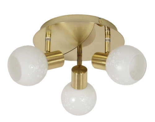 Lampa sufitowa Avila plafon 3x40W E14  mosiądz