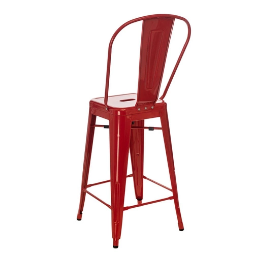 Hoker Paris Back 66 cm metalowy z oparciem nowoczesny personalizowany do kuchni D2.DESIGN