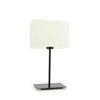 Lampka nocna do sypialni AMALFI nowoczesna z abażurem ecru czarna podstawa LYSNE 40 cm