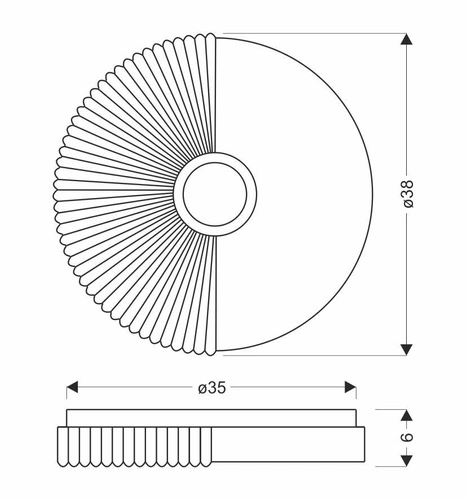 Plafon sufitowy LED Sunny 38cm biały plafon okrągły do salonu, kuchni i sypialni