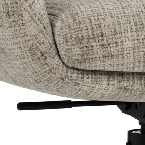 Actona Roger szare krzesło obrotowe tapicerowane do jadalni z podłokietnikami