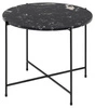 Stolik kawowy Avila okrągły czarny marmur 52 cm nowoczesny glamour do salonu Actona