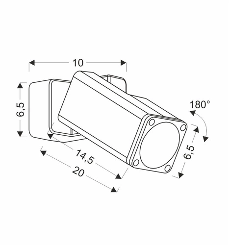 Kinkiet zewnętrzny Salvia czarny nowoczesny regulowany lampa ścienna metalowa na taras IP65