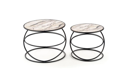 Zestaw 2 stolików Chaletz biały