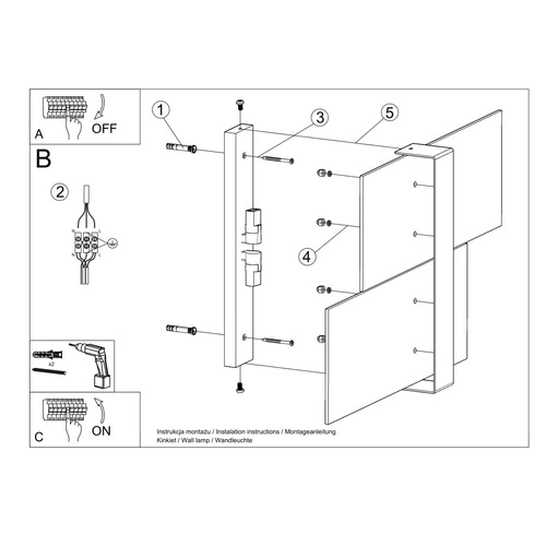 Nowoczesny kinkiet ścienny Massimo biały Sollux Lighting do salonu sypialni lub nad lustro