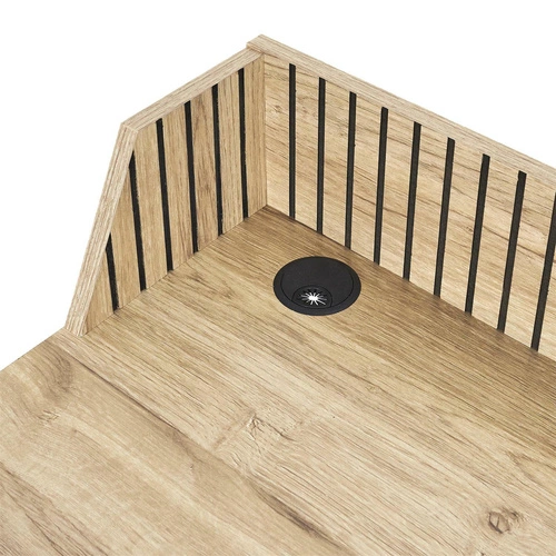 Biurko loftowe Klaus naturalne 90 cm nowoczesne do pracy i nauki Intesi