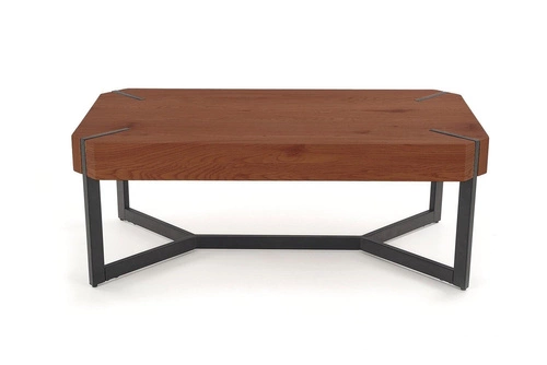 Stolik kawowy Frada prostokątny orzechowy czarny loftowy 110x60 cm do salonu Intesi