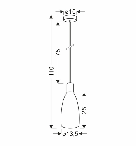 Lampa wisząca Udin big czarny 1x15W GU10  klosz szary