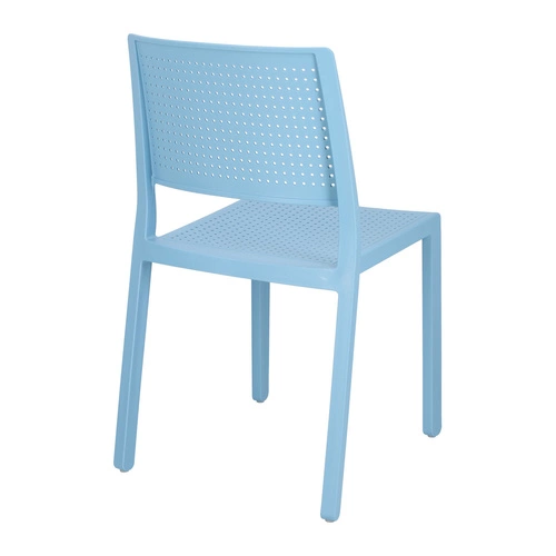 Krzesło ogrodowe z tworzywa sztucznego Emi niebieskie SCAB Design, sztaplowane, łatwe czyszczenie