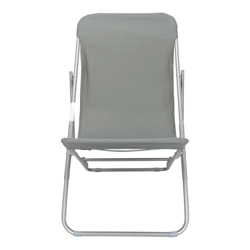 Leżak ogrodowy Setuba szary składany regulowany nowoczesny metalowo-tkaninowy 5five simply smart