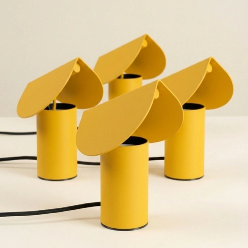 Lampa biurkowa LED BISCUIT żółta nowoczesna na biurko do salonu