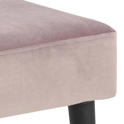 Ławka tapicerowana pikowana Glory VIC dusty rose do przedpokoju glamour różowa Actona 95 cm