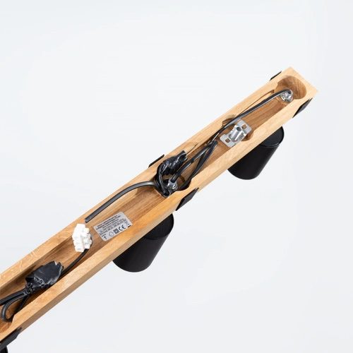 Plafon sufitowy FAGER 4L czarny skandynawski regulowany do salonu lub sypialni SOLLUX