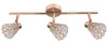 Nowoczesna lampa sufitowa Glossy 3-punktowa różowe złoto regulowana do salonu