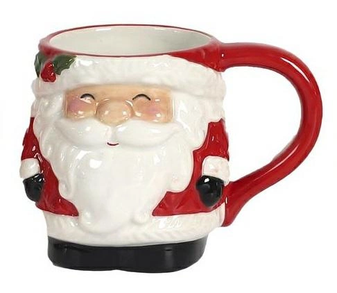 Kubek świąteczny ceramiczny Intesi Mikołaj 300 ml do kawy i herbaty na prezent