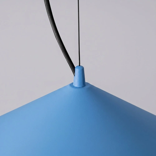 Lampa wisząca FINT LED błękitna regulowana do salonu 50 cm