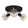 Lampa sufitowa Acrobat plafon 3x40W E14 czarny klosz miedziany