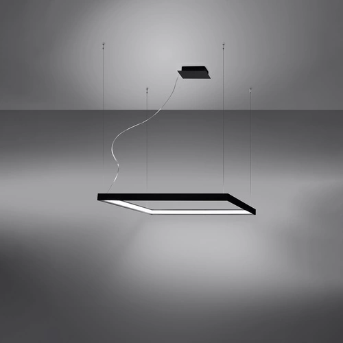 Żyrandol LED Nelya M czarny nowoczesny do salonu loftowy 80 cm nad stół