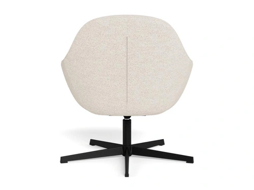 Fotel kubełkowy Claremore bouclé beżowy obrotowy nowoczesny do salonu