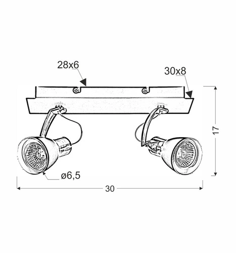 Nowoczesna lampa sufitowa Markus czarna z miedzianymi detalami do salonu i jadalni 2-punktowa