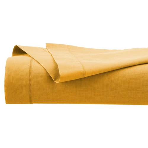 Prześcieradło bawełniane Atmosphera 240x290 cm ochra do sypialni i pokoju młodzieżowego