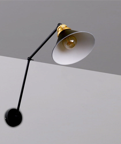 Kinkiet Fundo lampa czarny+złoty 1x40W  E27 klosz czarny