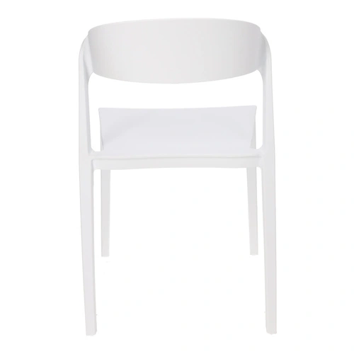 Krzesło Ribbon Intesi białe nowoczesne z tworzywa do jadalni i kuchni