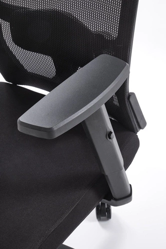 Fotel biurowy ergonomiczny obrotowy Scienne czarny z zagłówkiem i regulacją Intesi