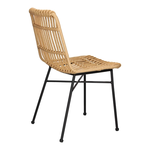 Zestaw 4 krzeseł ogrodowych Surabaya technorattan boho do jadalni i na taras naturalne Intesi