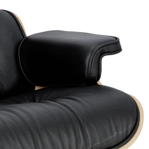 Fotel wypoczynkowy VIP Lounge Chair skórzany czarny obrotowy do salonu nowoczesny D2.DESIGN