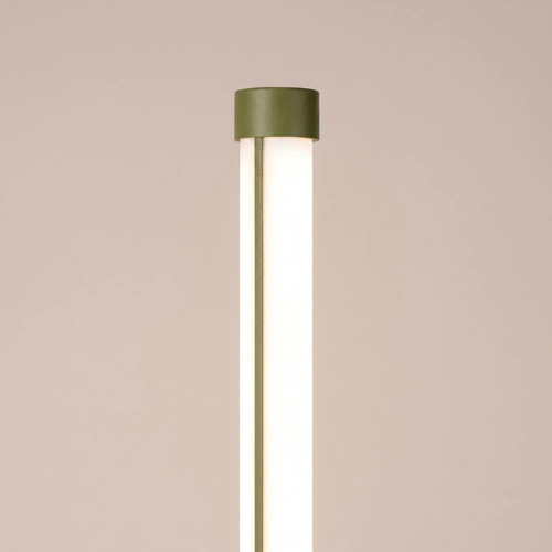 TRANG lampa stojąca LED do salonu nowoczesna oliwkowa 3000K