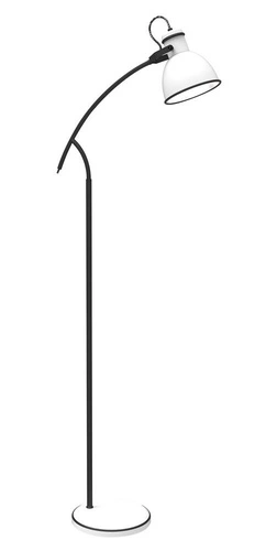 Lampa podłogowa Zumba sztyca skos 1x40W  E27 biały+czarny