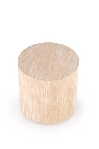 Stolik kawowy Travertino okrągły mały 45 cm nowoczesny do salonu w kolorze trawertyn Intesi